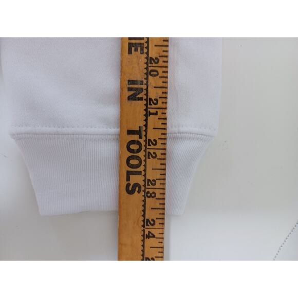 NWT DISNEY MICKEY MOUSE Pullover Sweatshirt Embroidery Crochet Face Hoodie L - Picture 7 of 8